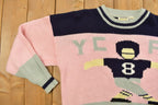 Vintage 1990s Y.C.C. Football Knit Crewneck Sweatshirt