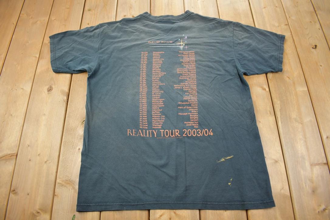 Vintage 2003 David Bowie Reality Tour Band Shirt