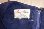 Vintage 1960s Amy Adams Knits Button Up Sleeveless Polyester Dress