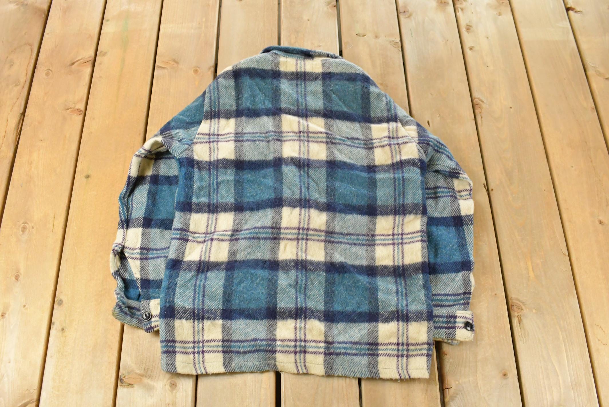 Vintage 1980s Bell Shirt Flannel Shirt Jacket Men's Small