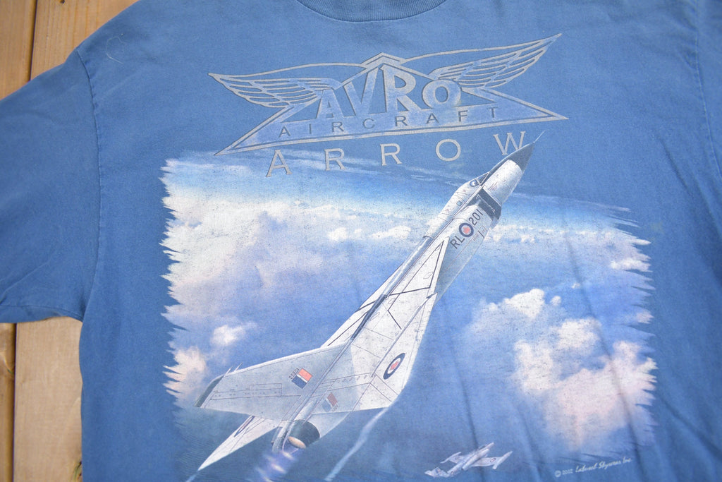 Vintage 2002 Avro Arrow Jet Graphic T Shirt