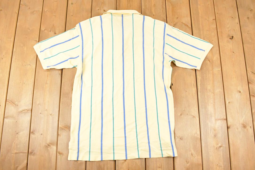 Vintage 1990s Eddie Bauer Striped Button Up Shirt Men's L
