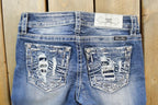 Vintage Y2K Miss Me Bedazzled Low Rise Jeans Size 26x31
