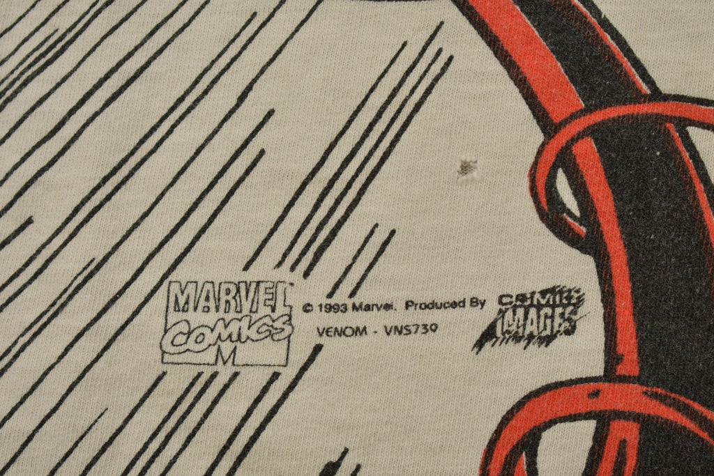 Vintage 1993 Spiderman Vs Venom Vs Carnage MARVEL Comics Mega Print T-Shirt