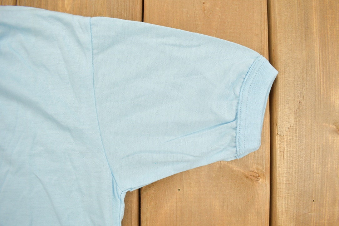 Vintage 1980s Blue Blank T Shirt