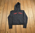 Vintage 1990s Polo Jeans Embroidered Zip Up Hoodie Made In USA