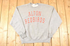 Vintage 1990s Alton Redbirds Collegiate Graphic Print Crewneck Sweatshirt Men's L