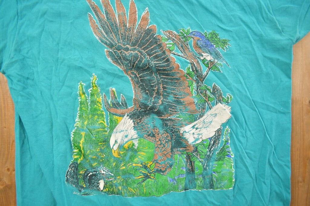 Vintage 1990s Soaring Eagle Theme Graphic T-Shirt