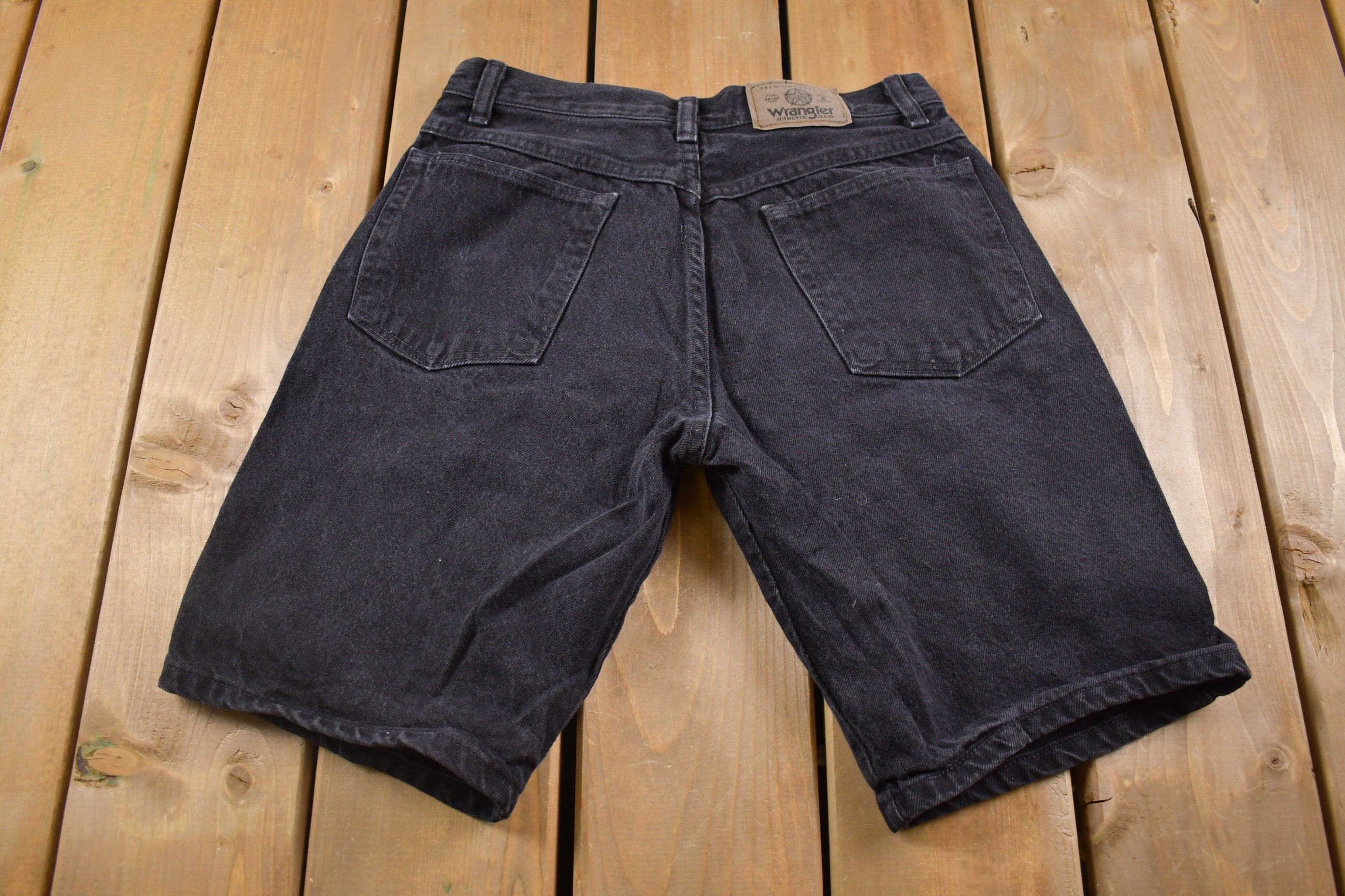 Vintage 1990s Wrangler Black Jean Shorts