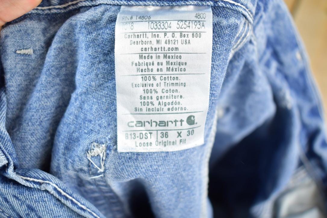 Vintage 1990s Carhartt Denim Work Jeans Size 36 x 30