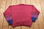 Vintage Geometric Design Knitted Sweater