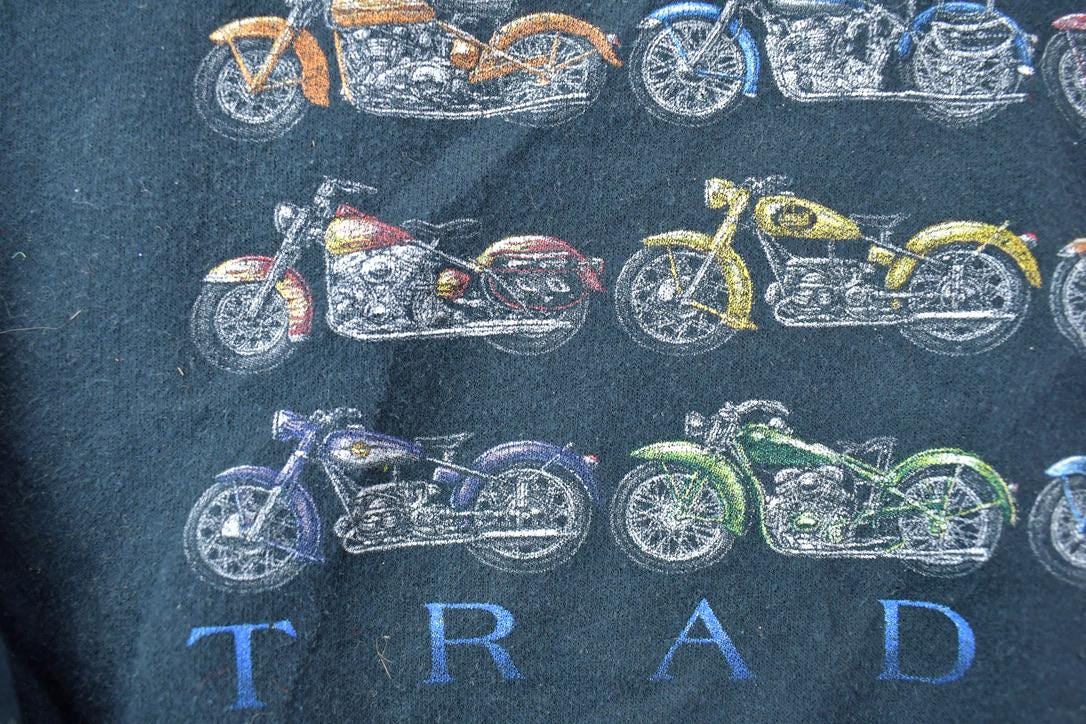 Vintage 1990s American Traditions Motorcycle Crewneck Sweatshirt