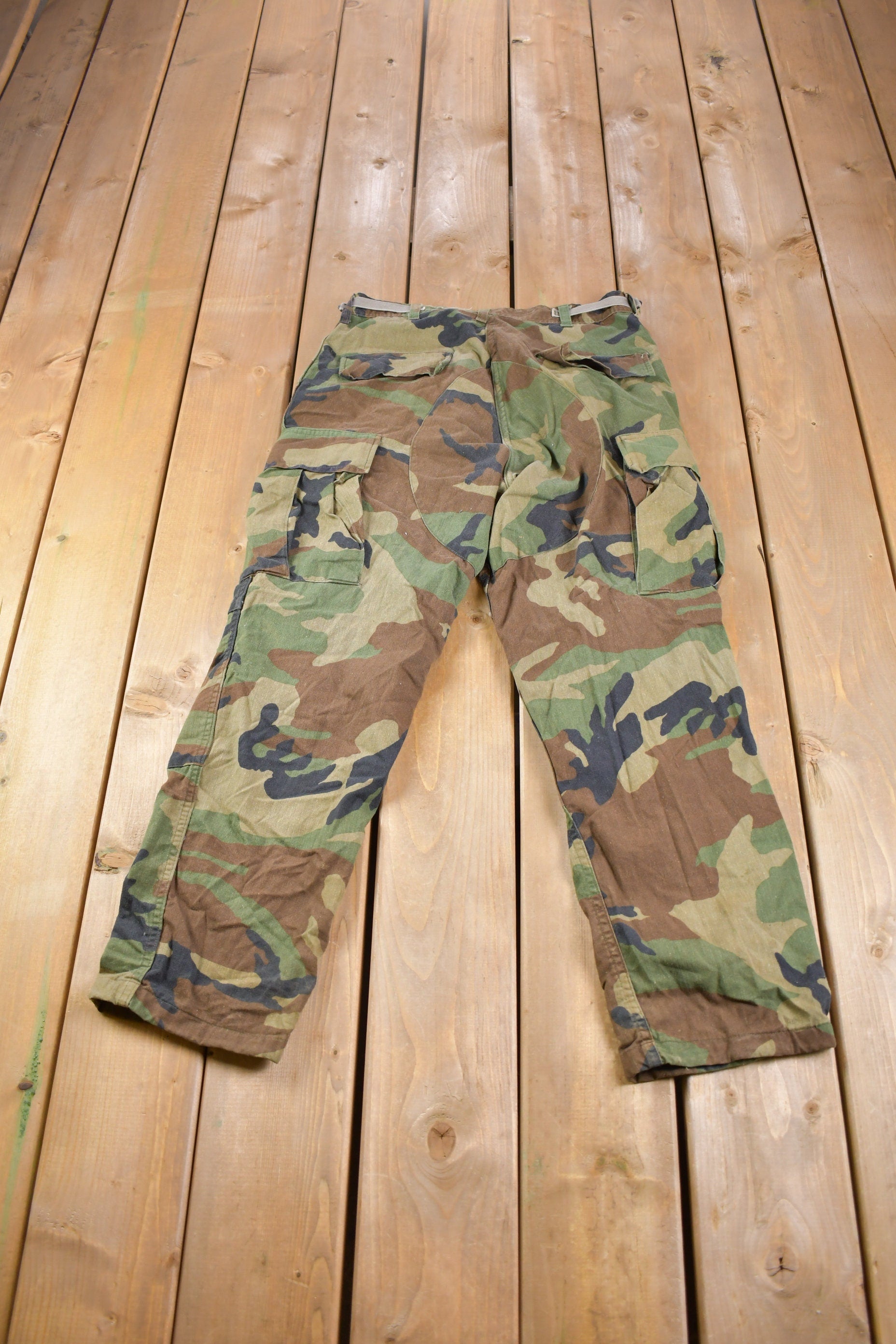 Vintage 1990s Army Camouflage Cargo Pants Size 29 x 28