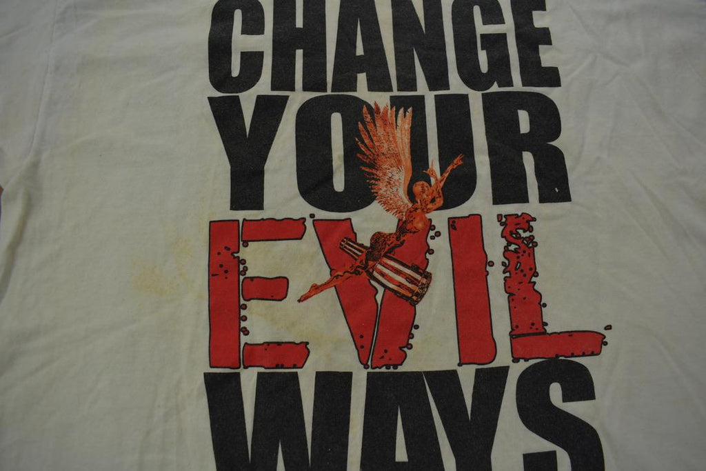 Vintage 1990s Santana Change Your Evil Ways Choose Peace Band Tee Made in USA
