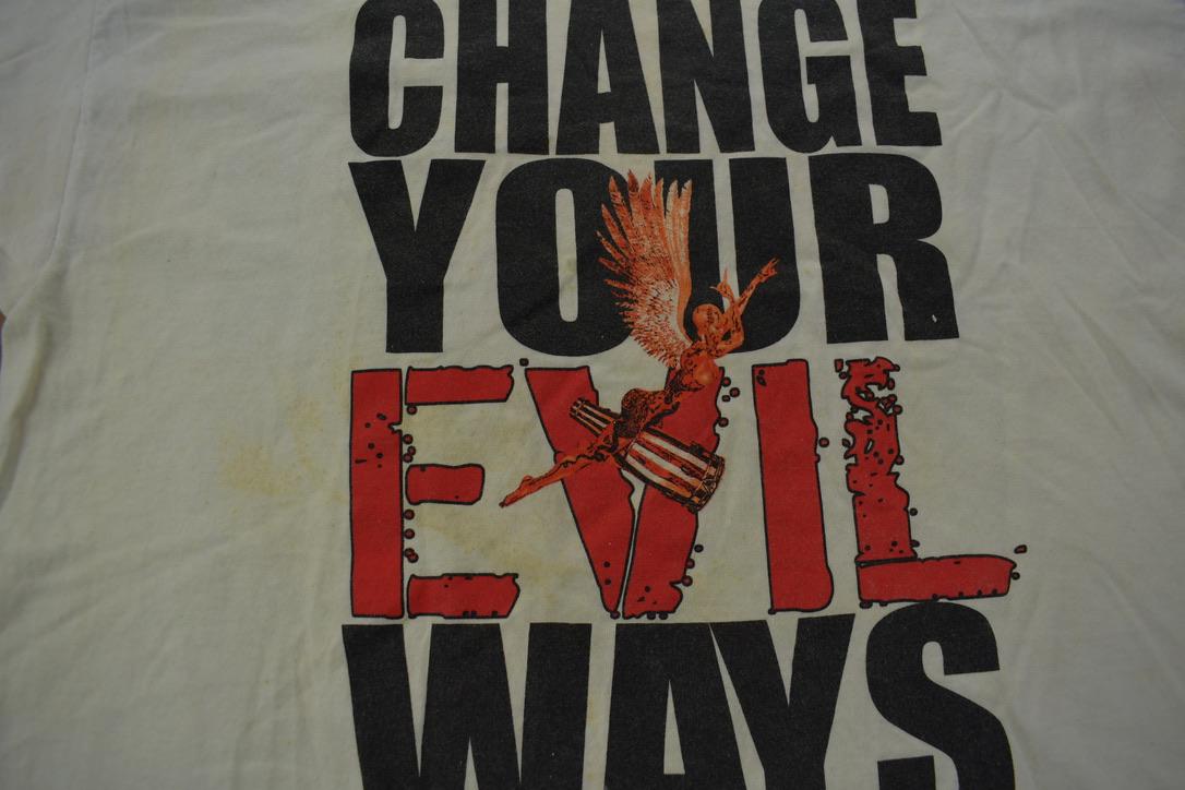 Vintage 1990s Santana Change Your Evil Ways Choose Peace Band Tee Made in USA