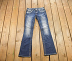 Vintage Y2K Miss Me Bedazzled Low Rise Jeans Size 26x31