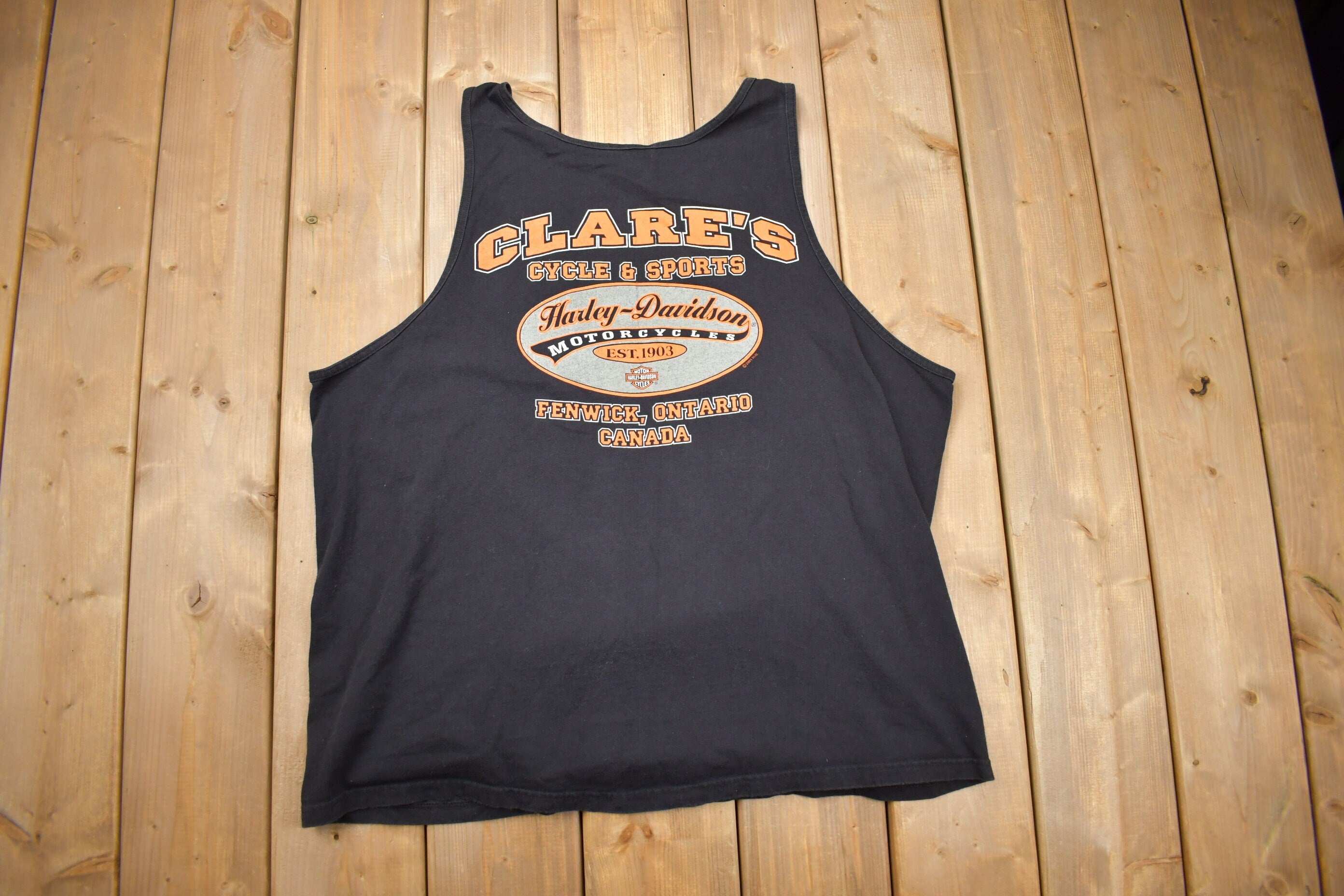 Vintage 1990s Black Harley Davidson Tank Top