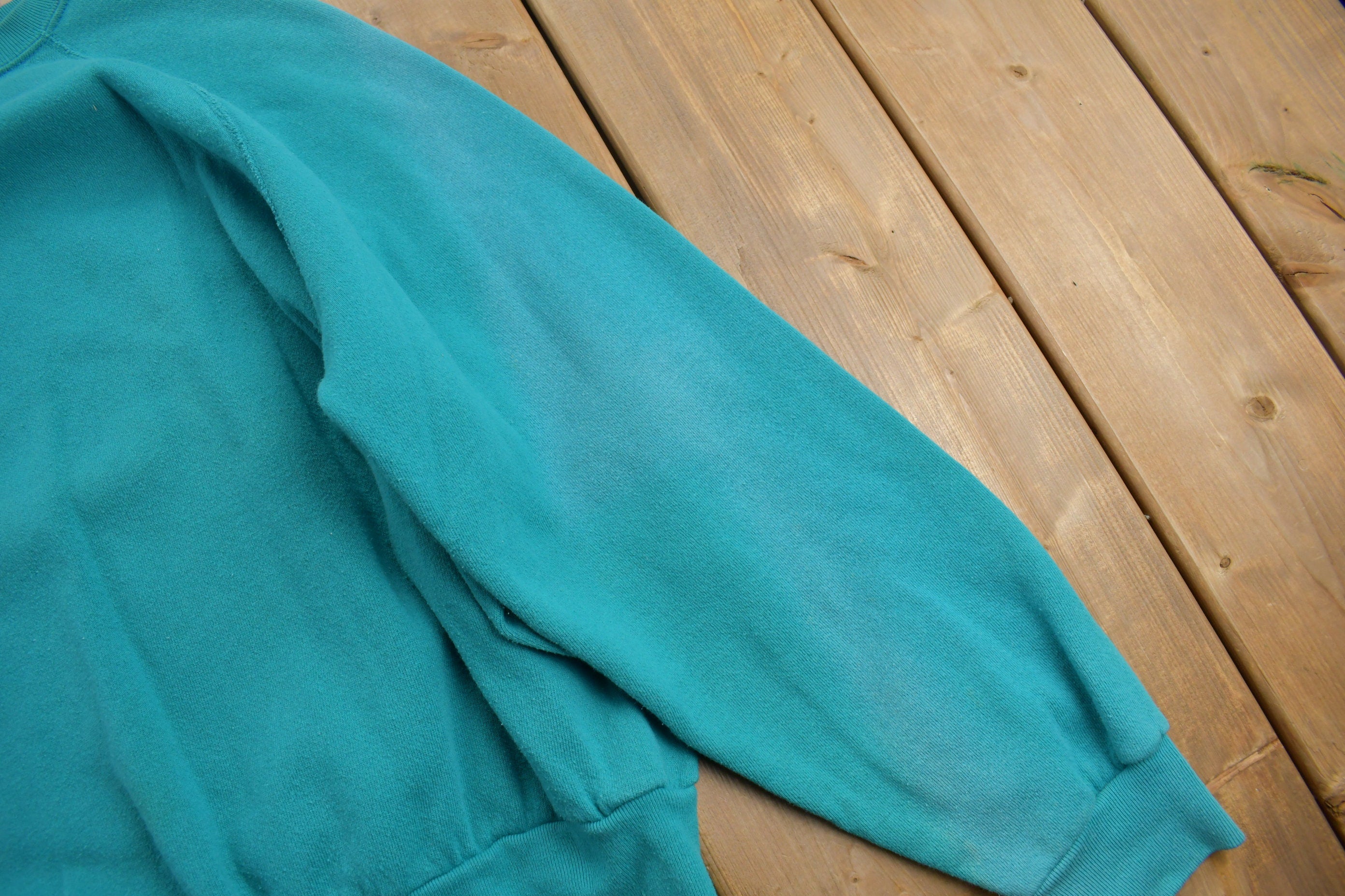 Vintage 1980s Tultex Blue Raglan Crewneck Sweatshirt