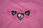 Vintage 1990s Top Stitch Heart Theme Crewneck Sweater