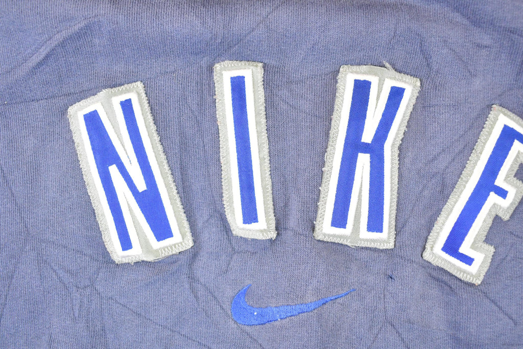 Vintage 1990s Nike Embroidered Mini Swoosh Hoodie Sweatshirt Men's S