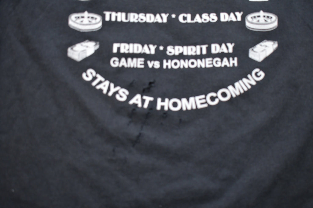 Vintage 1990s What Happens At Homecoming Graphic T-Shirt