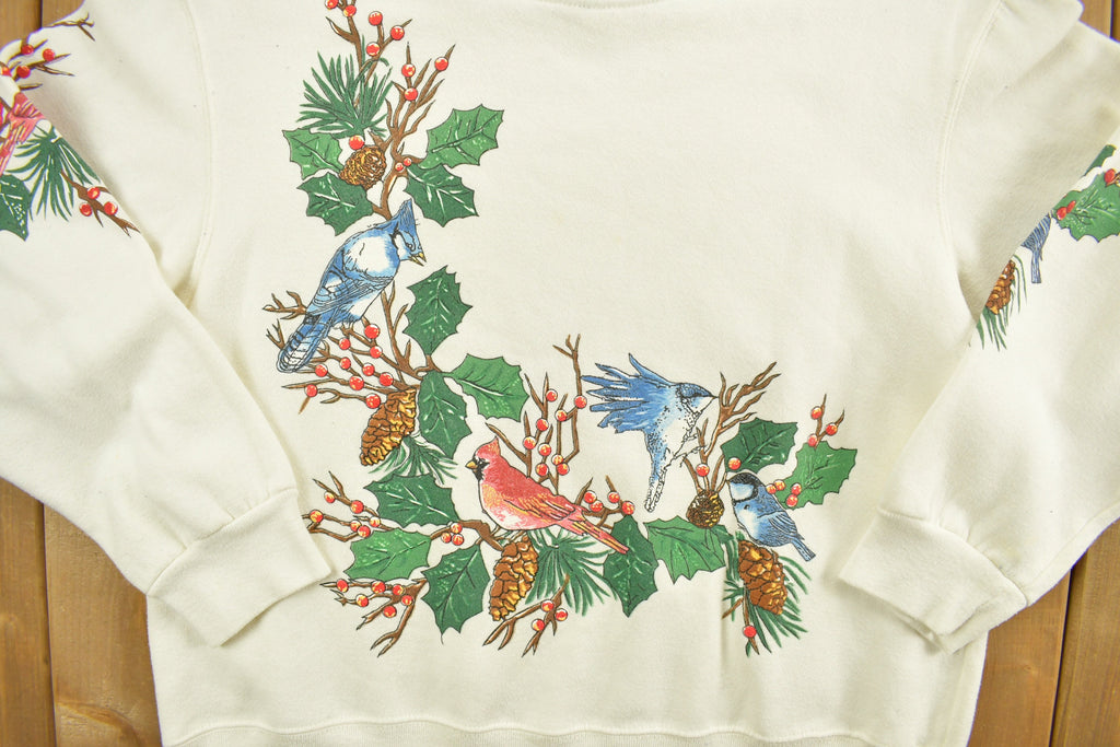 Vintage 1990s Bird Theme Graphic Cute Crewneck