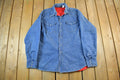 Vintage 1990s Prentis Lined Denim South Western Style Pearl Snap Button Up Men's XL