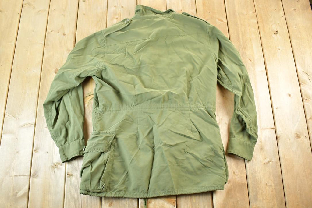 Vintage 1980's Military Button Up Shirt Mens L