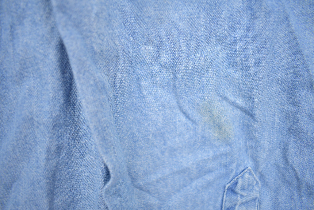 Vintage 1990s Port Embroidered Utah Denim Button Up Shirt