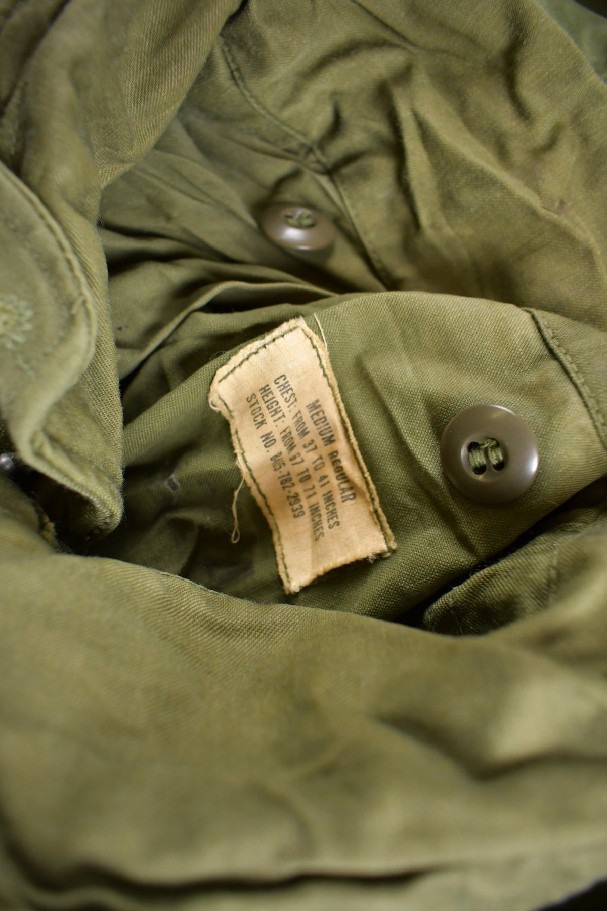 Vintage 1967 OG 107 Military Field Coat