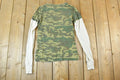 Women Vintage Vigoss Y2K Camo Thermal Sleeve T-Shirt