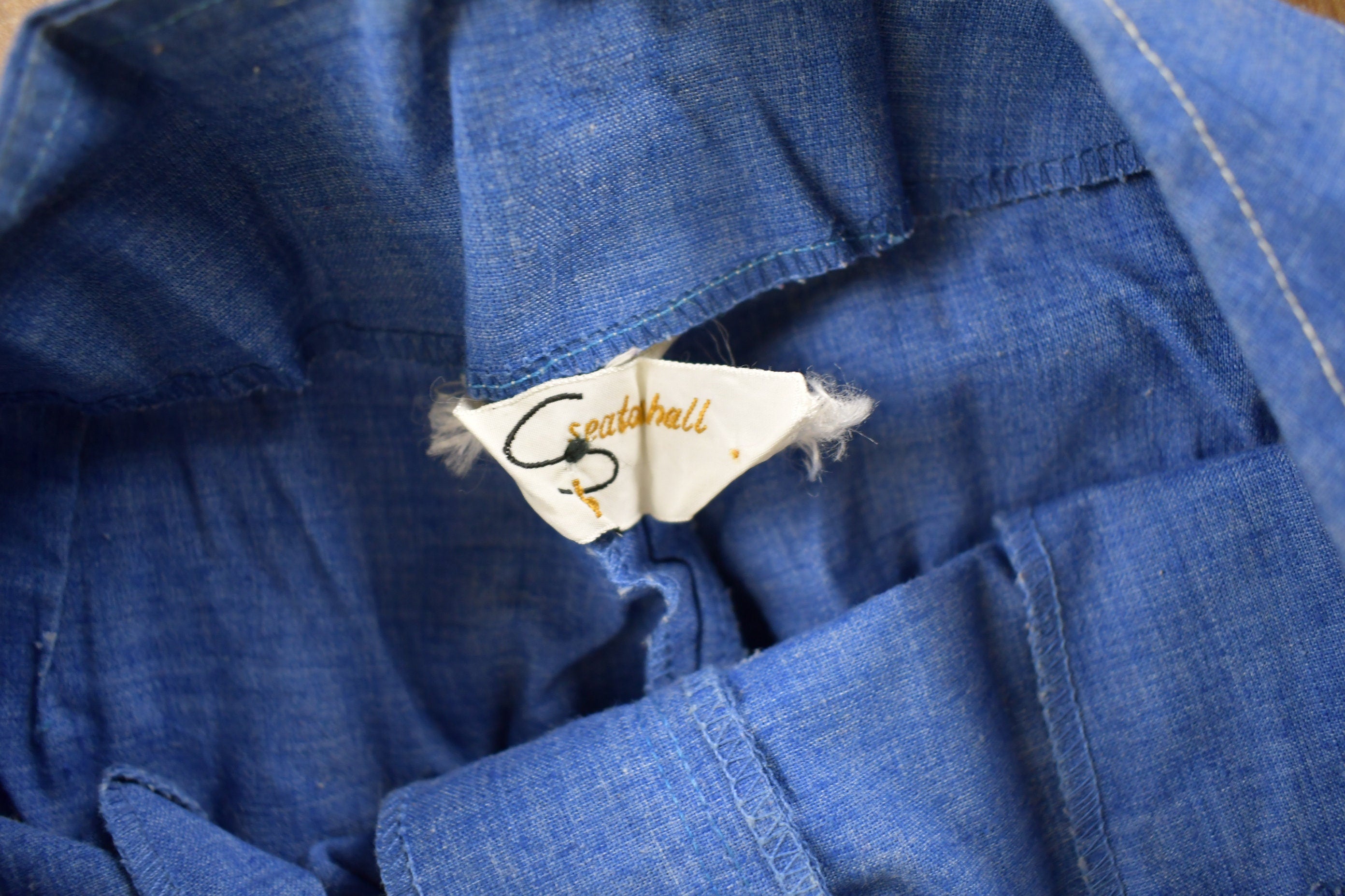 Vintage 1970s Seaton Hall Denim Trousers Size 26 x 28