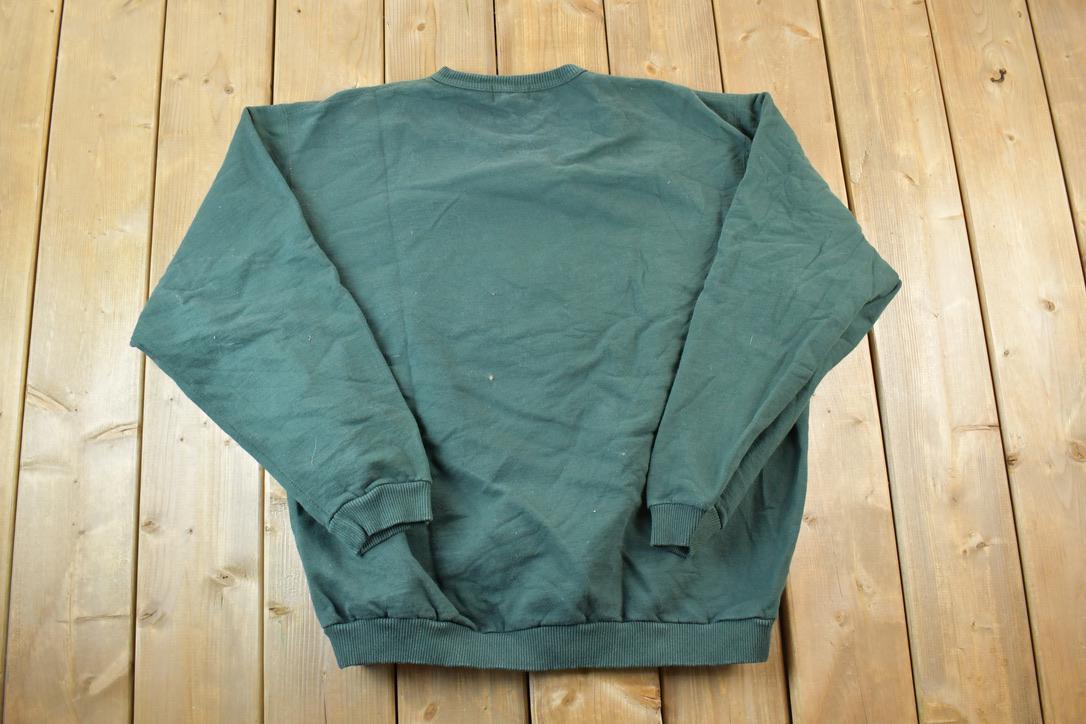 Vintage 1990s Trinity College School Collegiate Crewneck  Embroidered  NCAA Sweatshirt  Sportswear  Americana