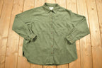 Vintage 1990s St Johns Bay Blank Green Button Up Shirt