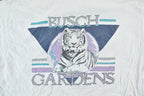 Vintage 1990s Busch Gardens White Tiger Single Stitch Cropped T-Shirt