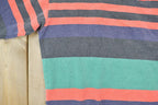 Vintage 1990s Gap Quarter Zip Mock Neck Striped Sweatshirt