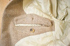 Vintage 1980s Beige Wool Button Up Blazer Jacket