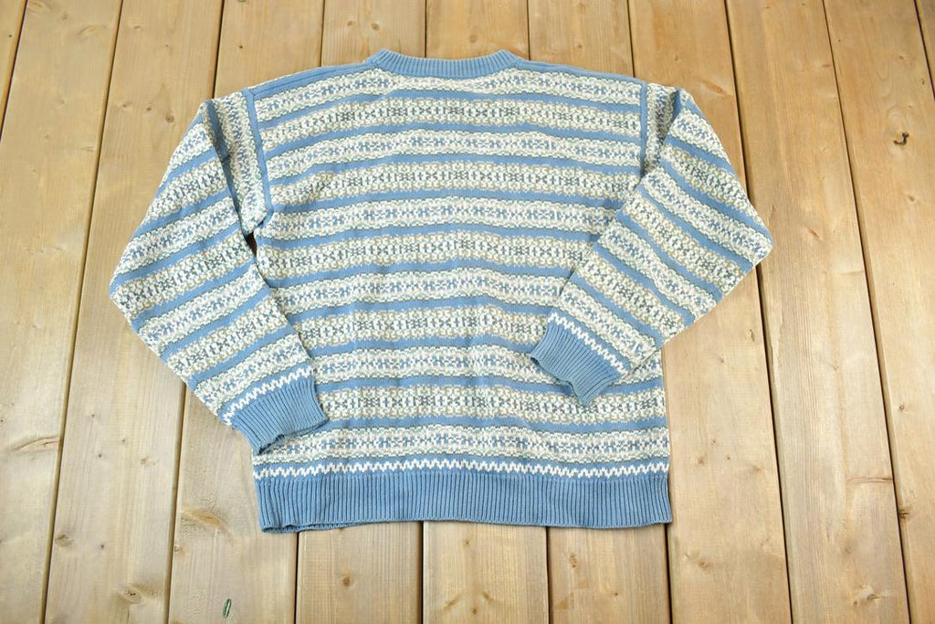 Vintage 1990s Royal Robbins Knit Abstract Pattern Crewneck Sweater