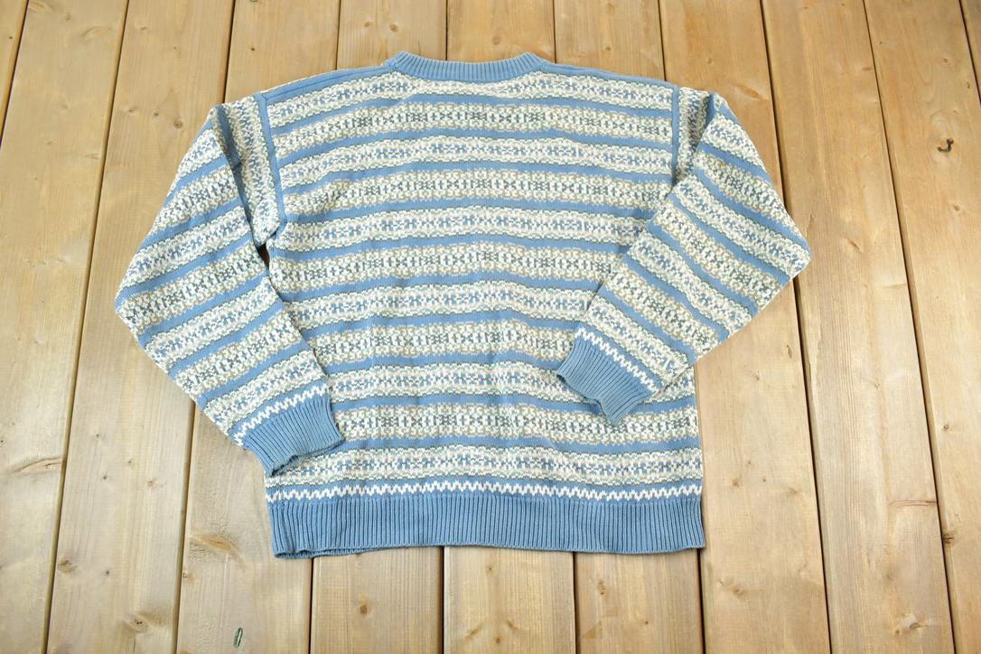 Vintage 1990s Royal Robbins Knit Abstract Pattern Crewneck Sweater