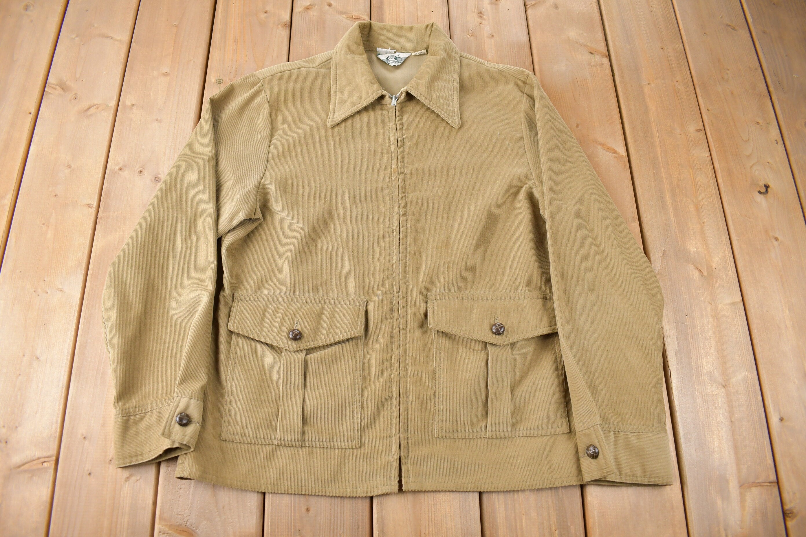 Vintage 1970s Levi's Panatela Corduroy Button Up Light Jacket