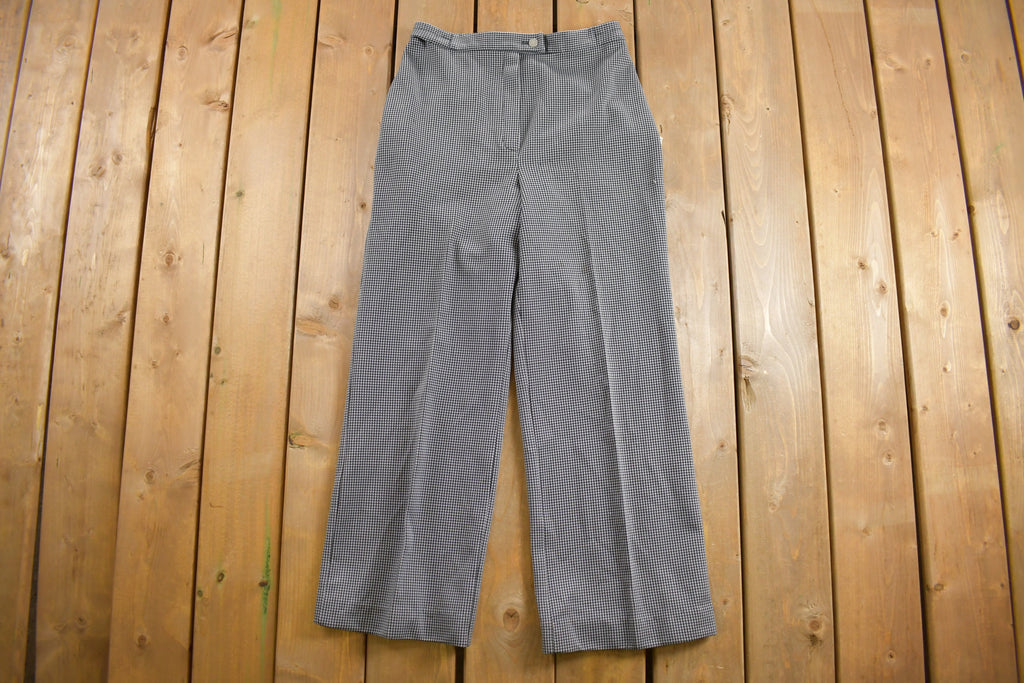 Vintage 1970s Rrrrus Made in USA Houndstooth Trousers Size 29 x 28