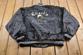 Vintage 1980s Hartwell Knarf's Bar Satin Bomber Jacket