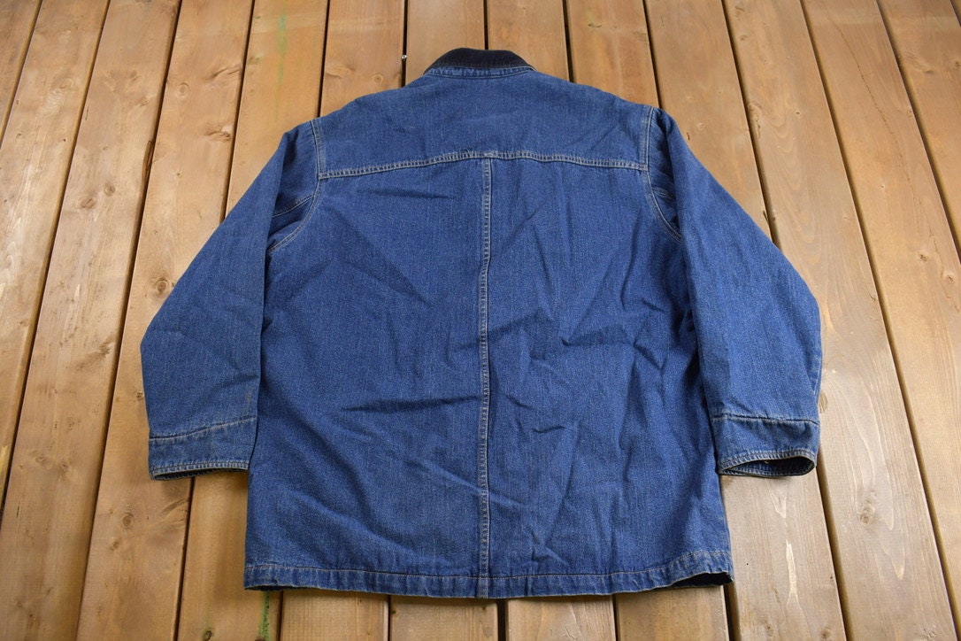 Vintage 1980s Levis Quilt Lined Denim Jean Chore Jacket