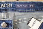 Vintage Deadstock Y2K Grace In LA Bedazzled Bootcut Low Rise Jeans Women's Size 26 x 32