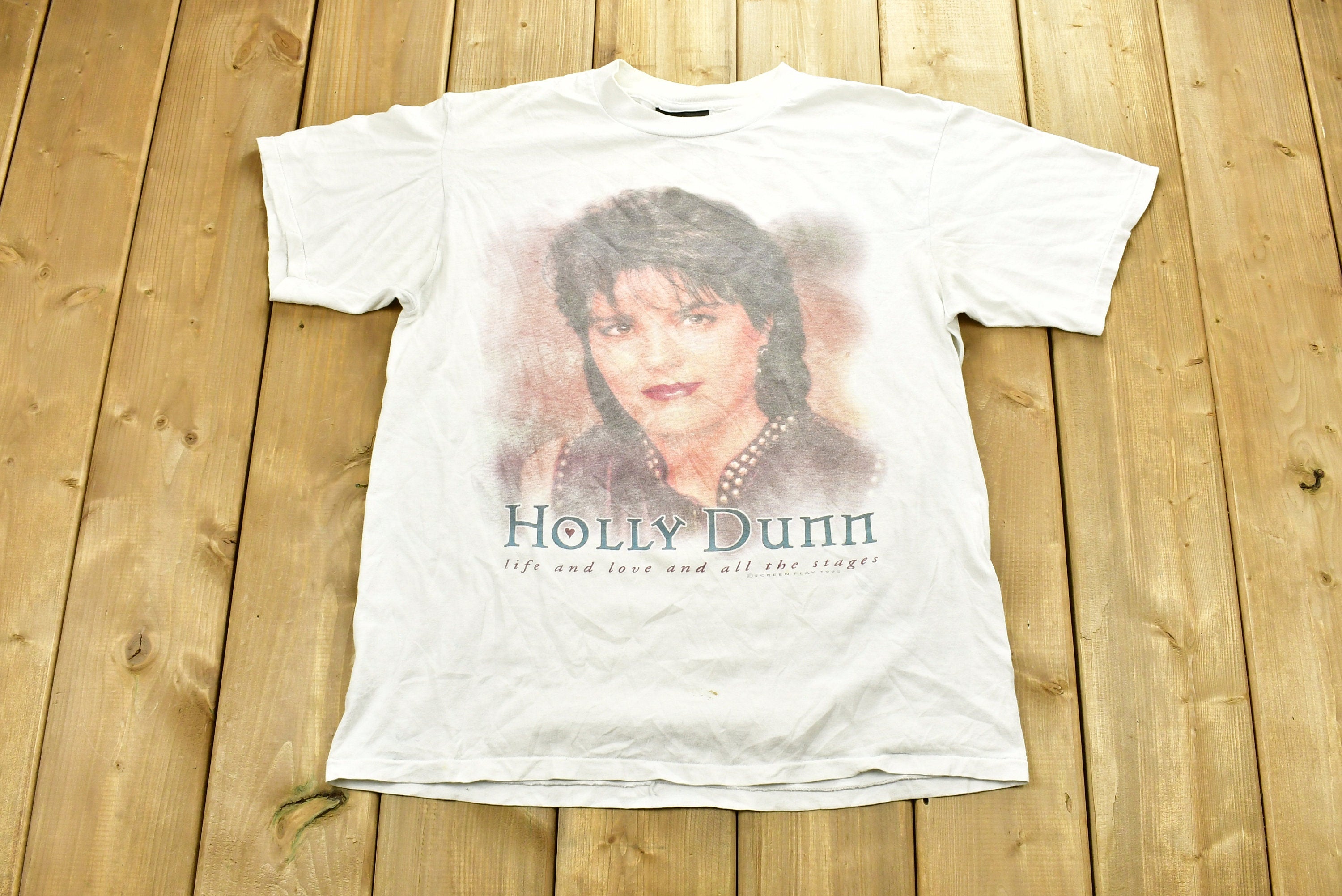 Vintage 1995 Holly Dunn Life And Love And All The Stages Band T-shirt