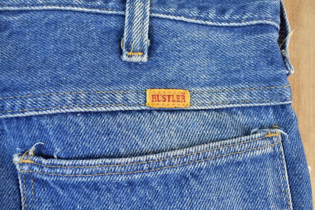 Vintage 1970s Rustler Denim Jeans Size 30 x 27 Made In USA