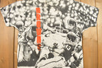 Vintage 1990s Cleveland Browns NFL All Over Print Graphic T-Shirt / Made In USA / Single Stitch / NFL / 90s Streetwear / Sportswear