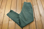 Vintage 1990's NY Line Green Denim Pants 30 x 30 / Made in USA / American Vintage / Streetwear Fashion / Vintage Pants