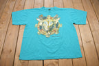 Vintage 1994 North Dakota Cow Skull Graphic T-Shirt