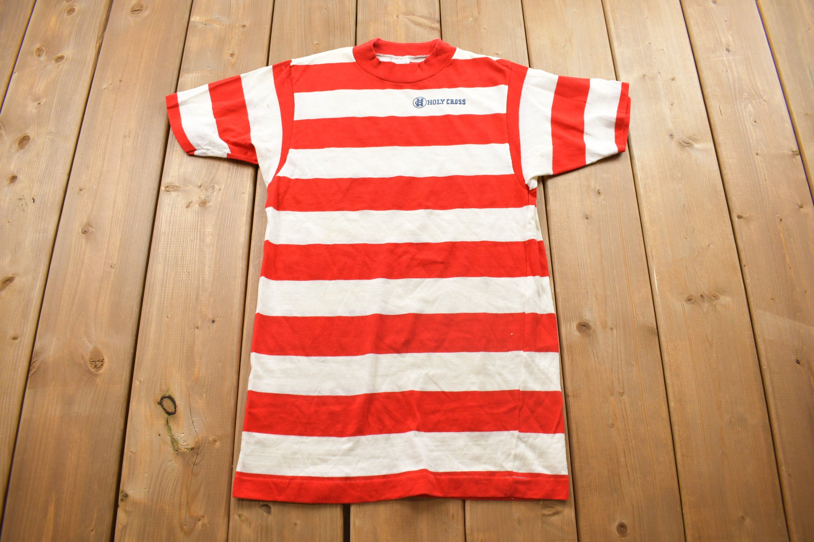 True Vintage 1960s Champion Products Holy Cross Striped Shirt